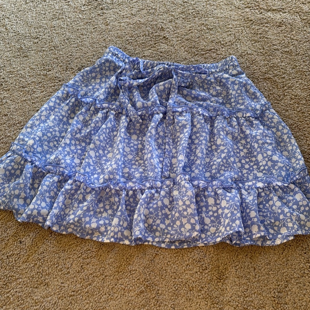 Blue Floral Skirt